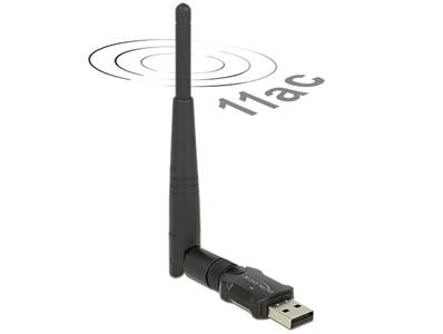 Clé réseau local sans fil USB 2.0 double bande WLAN ac/a/b/g/n Stick 433 Mbps avec antenne externe