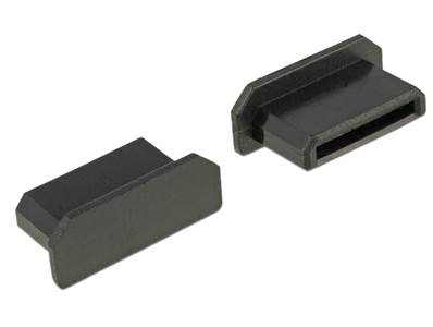Capot noir pour HDMI mini-C femelle sans prise 10 pièces