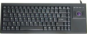 Clavier PS2  88 touches  AZERTY + trackball PS2 19" dimensions : 378 x 138 x 19 mm
