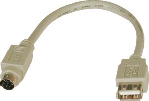 Adaptateur USB A femelle / PS2 mâle   
